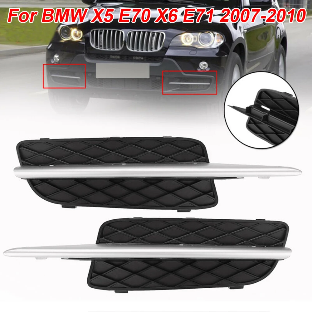 1Pair Front Bumper Lower Grille Cover W/Chrome Trim For BMWX5 E70 X6 E71 07-10 Easy Installation Plastic Grille Covers
1Pair Front Bumper Lower Grille Cover W/Chrome Trim For BMWX5 E70 X6 E71 07-10 Easy Installation Plastic Grille Covers