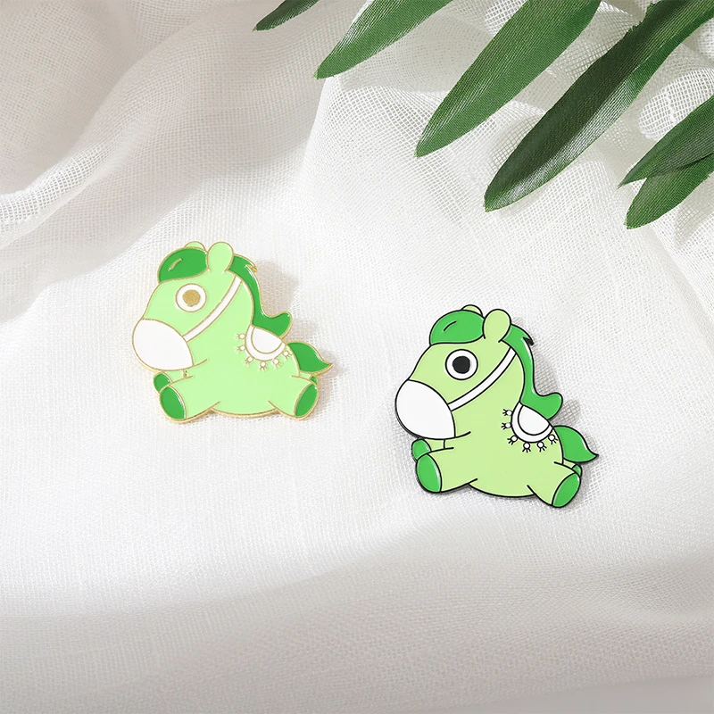 Simple Small Fresh Green Pony Metal Enamel Brooch Cartoon Cute Healthy Green Horse Badge Clothing Accessories For Animal Lover
Simple Small Fresh Green Pony Metal Enamel Brooch Cartoon Cute Healthy Green Horse Badge Clothing Accessories For Animal Lover
