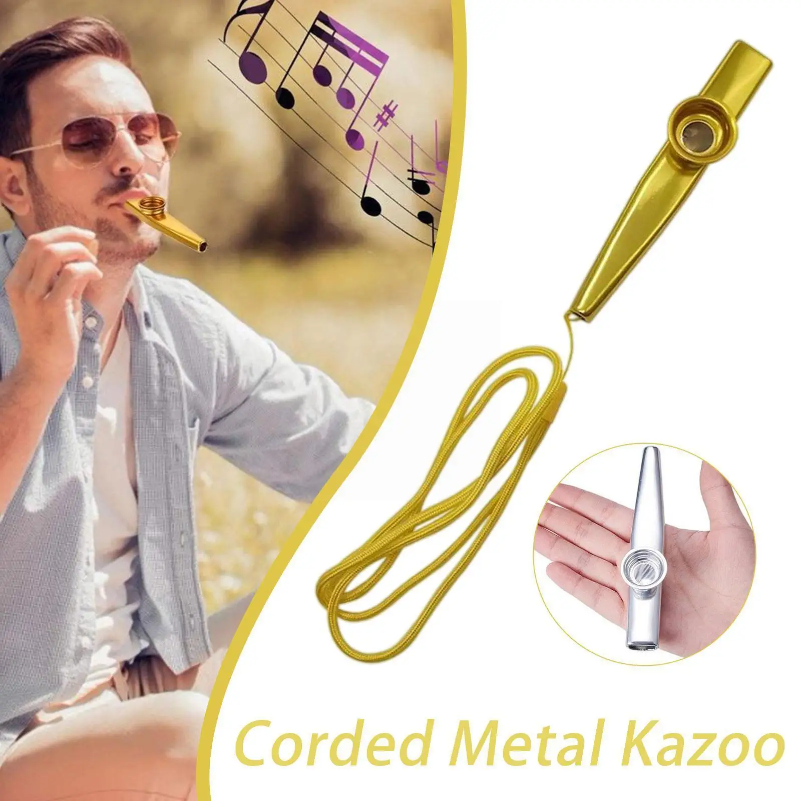 Metal kazoo With Rope For Beginner Flute Instrument Music Lovers Woodwind Instrument Simple Design Portable G1X5
Metal kazoo With Rope For Beginner Flute Instrument Music Lovers Woodwind Instrument Simple Design Portable G1X5
