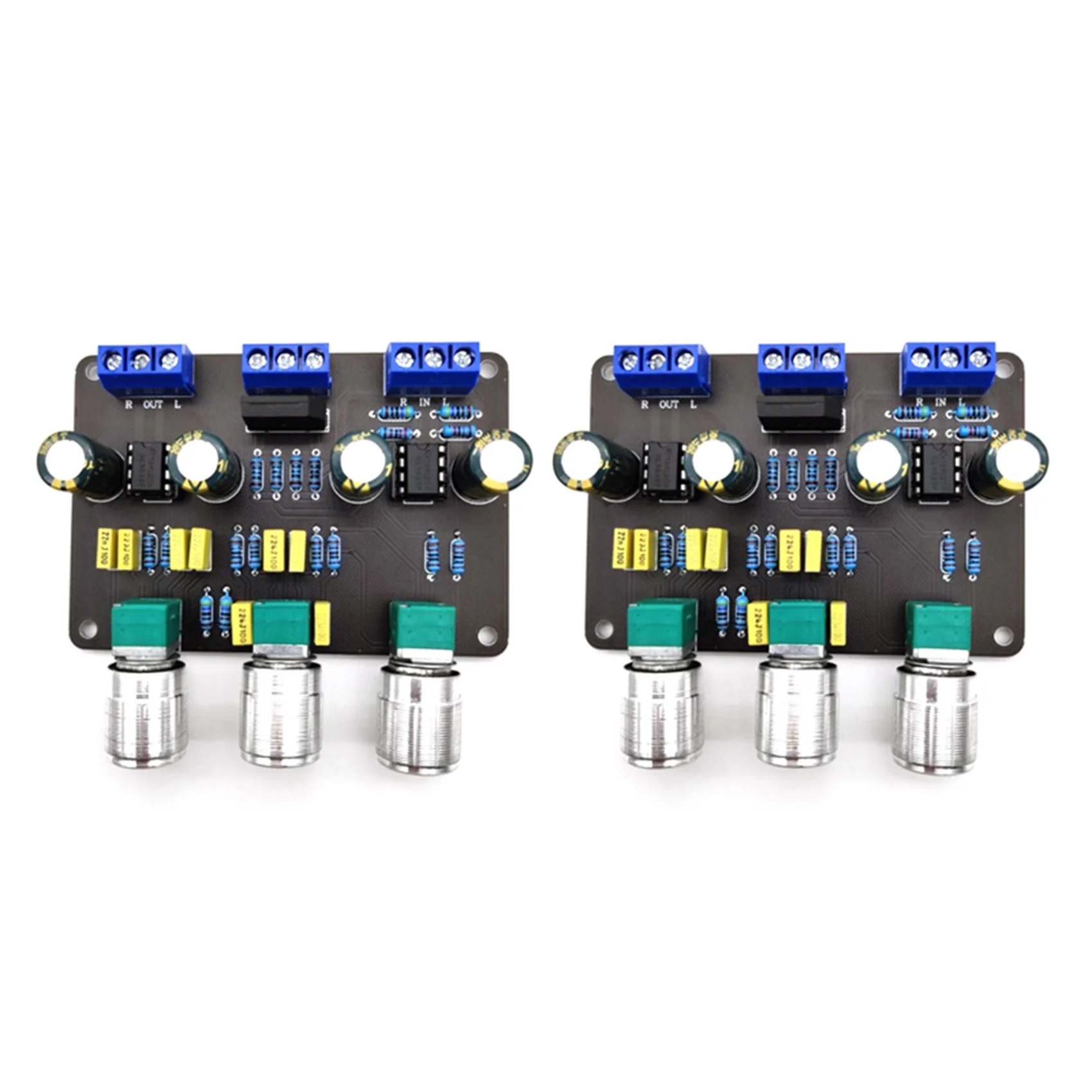 2X Dual NE5532 Tone Stereo Preamplifier Board Audio Hifi Amprifier Equalizer Preamp
2X Dual NE5532 Tone Stereo Preamplifier Board Audio Hifi Amprifier Equalizer Preamp