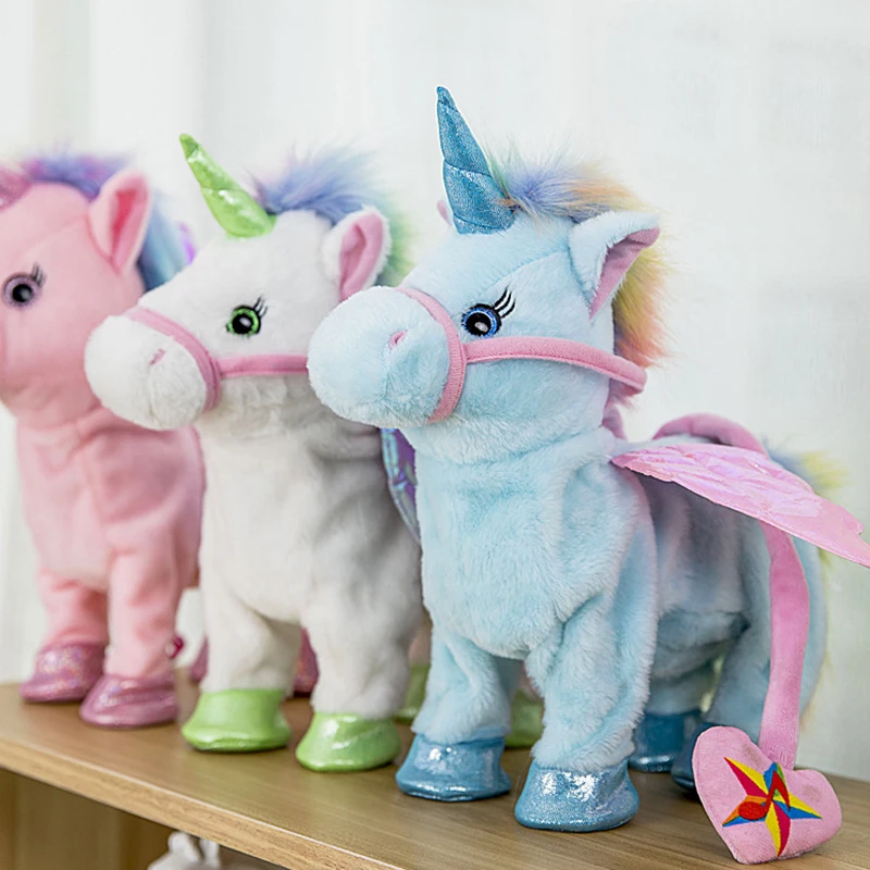 Funny Music Sounding Toy 35CM Electronic Uniicorn Walking Plush Toys Soft Boys and Girls Kids for Birthday Gift New Year Gifts 
Funny Music Sounding Toy 35CM Electronic Uniicorn Walking Plush Toys Soft Boys and Girls Kids for Birthday Gift New Year Gifts