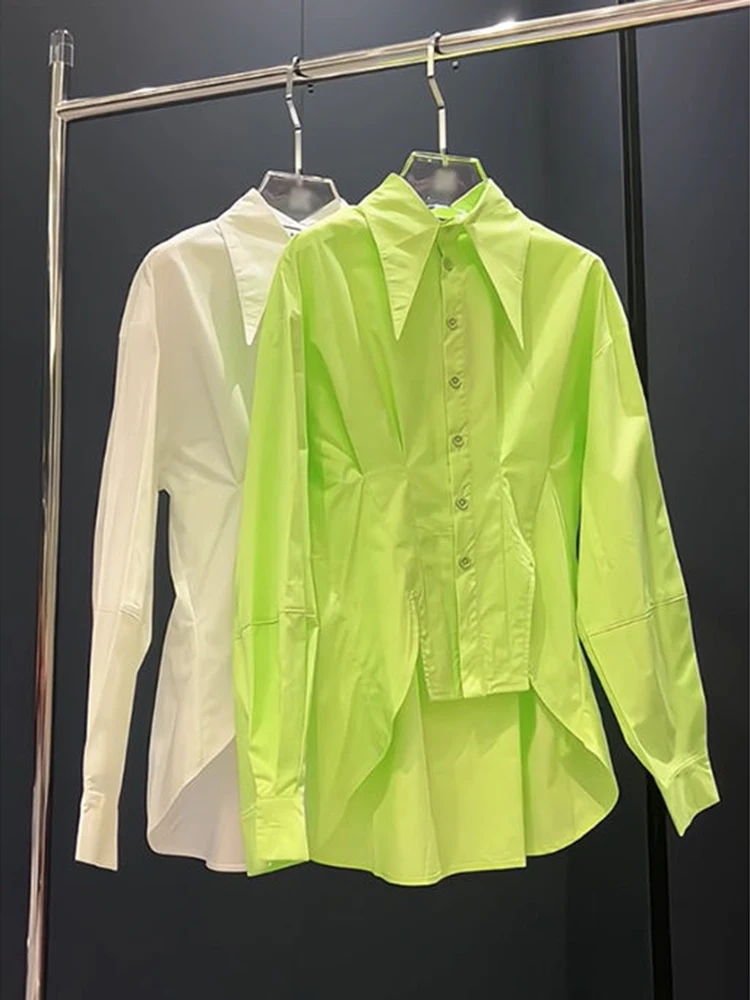 New 2023 Green Women's Oversize Shirt White Cotton Long Sleeve Loose Basic Top Spring Elegant Beautiful Blouses For Women
New 2023 Green Women's Oversize Shirt White Cotton Long Sleeve Loose Basic Top Spring Elegant Beautiful Blouses For Women