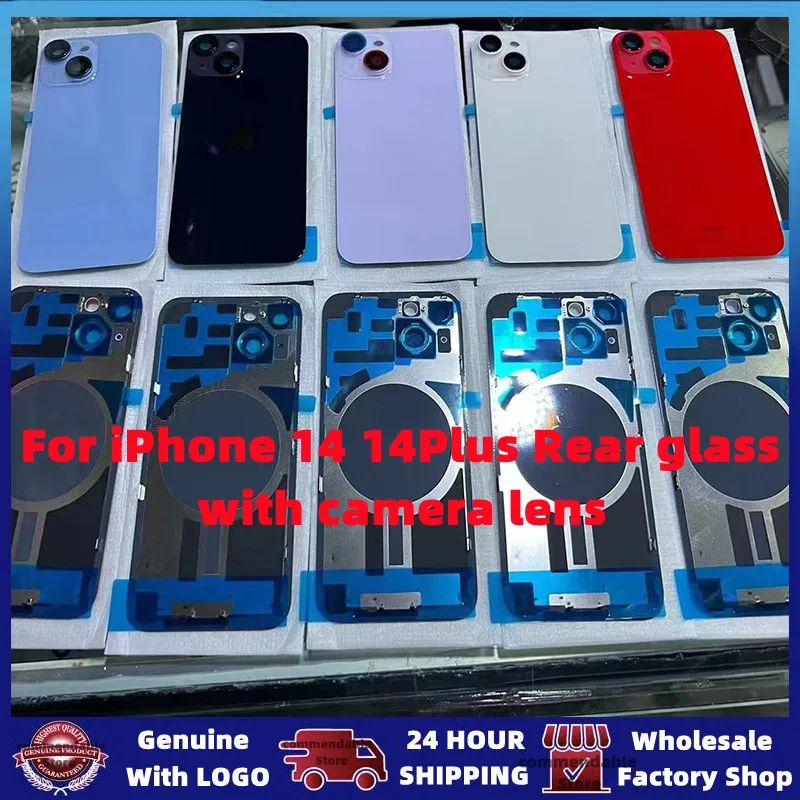 For iPhone 14 14Plus Back Housing Battery Glass Cover With Camera Lens Frame Metal Plate Magnetic Replacement Parts+With logo
For iPhone 14 14Plus Back Housing Battery Glass Cover With Camera Lens Frame Metal Plate Magnetic Replacement Parts+With logo