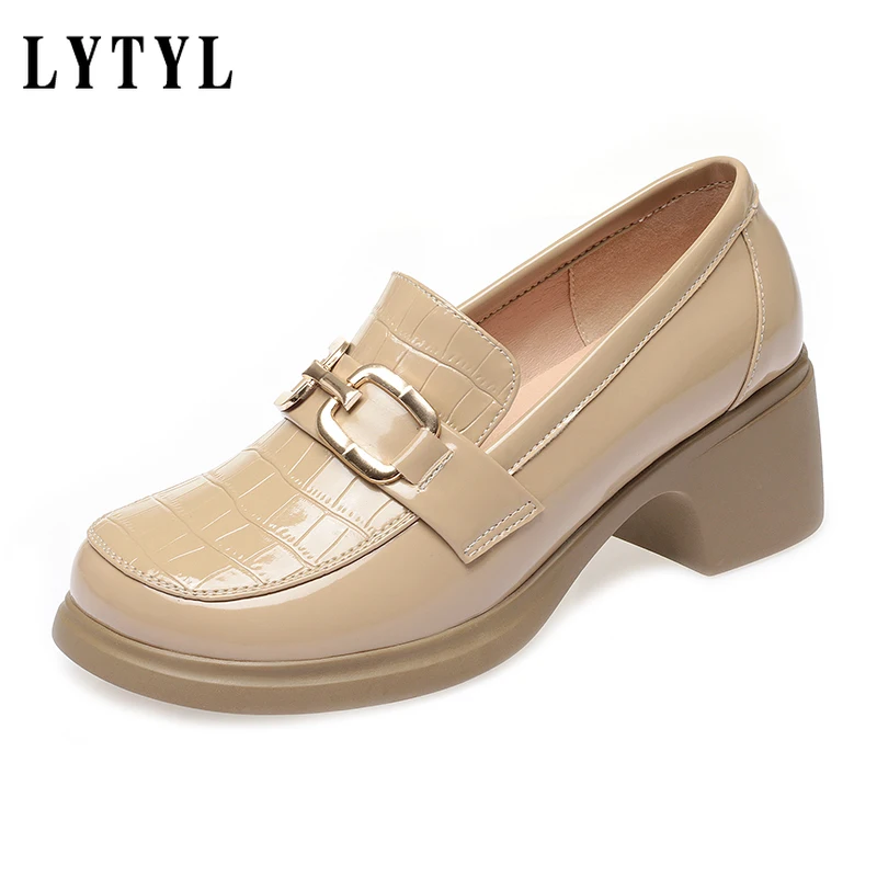 Authentic Leather Designer Shoes for Women 2023 New Trend Pumps Luxury Platform Loafers Elegant Medium Heel Women's Shoes B4-02
Authentic Leather Designer Shoes for Women 2023 New Trend Pumps Luxury Platform Loafers Elegant Medium Heel Women's Shoes B4-02