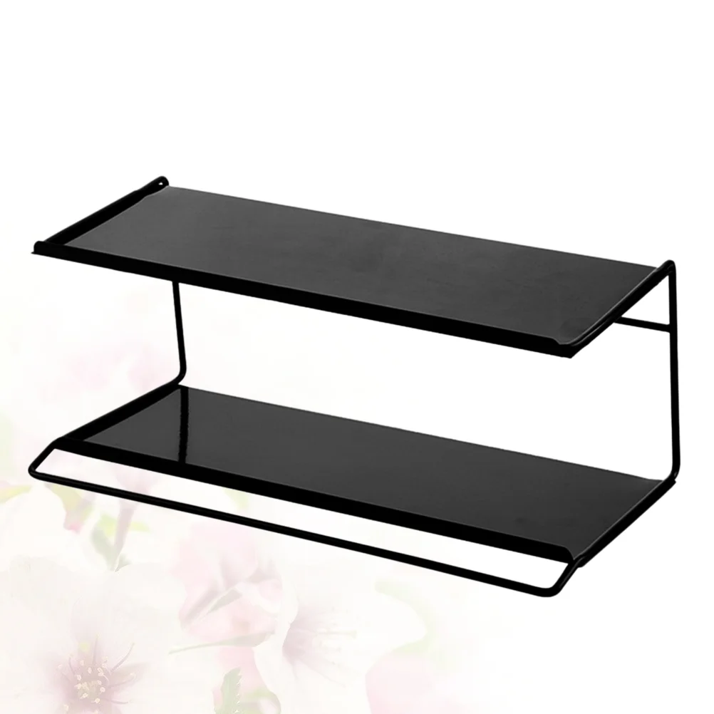 1pc Trace Bathroom Shelf Double Storage Rack Free Punching Storage Shelf Towel Holder (Black)
1pc Trace Bathroom Shelf Double Storage Rack Free Punching Storage Shelf Towel Holder (Black)