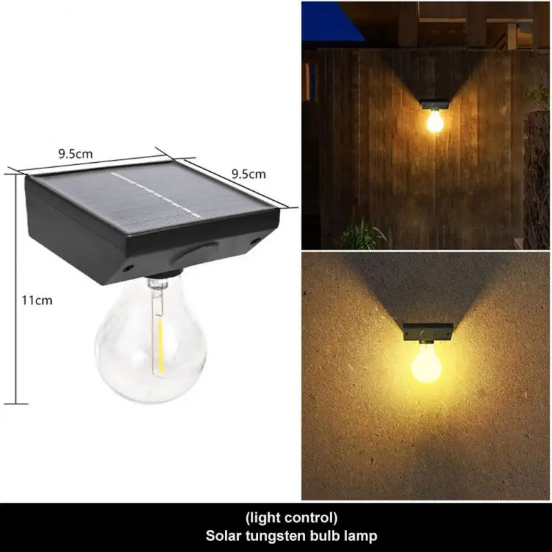 

Retro Solar Sensor Tungsten Bulb Wall Lamp Outdoor IP65 Waterproof Landscape Light For Garden Yard PIR Sensor Stair Lamp