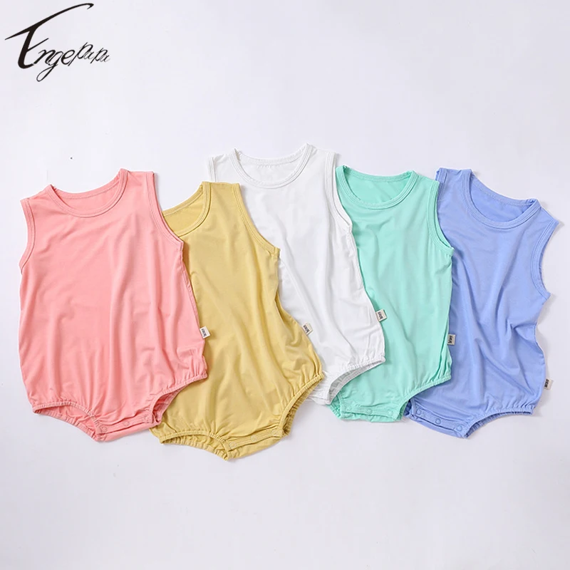 Комбинезон для маленьких мальчиков и девочек, однотонный хлопковый Ромпер без рукавов для маленьких девочек, летняя одежда 
Комбинезон для маленьких мальчиков и девочек, однотонный хлопковый Ромпер без рукавов для маленьких девочек, летняя одежда