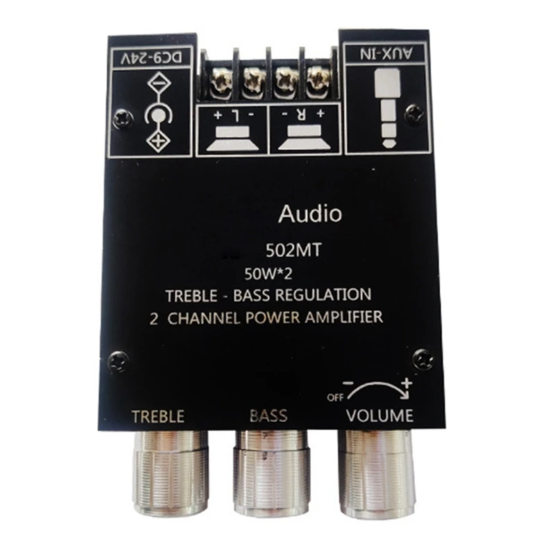 SZM-502MT Bluetooth Module Power Amplifier 2.0 Two-Channel Stereo High-Bass Adjustment Power Amplifier Board 50W X 2
SZM-502MT Bluetooth Module Power Amplifier 2.0 Two-Channel Stereo High-Bass Adjustment Power Amplifier Board 50W X 2