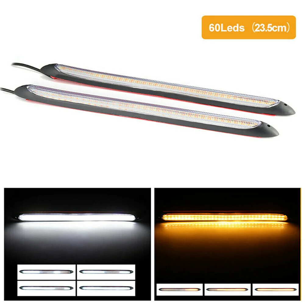 2PCS DRL LED Headlight Strip Light Daytime Running Sequential Turn Signal Lamp Universal Auto Headlight Sequential Turn Signal
2PCS DRL LED Headlight Strip Light Daytime Running Sequential Turn Signal Lamp Universal Auto Headlight Sequential Turn Signal