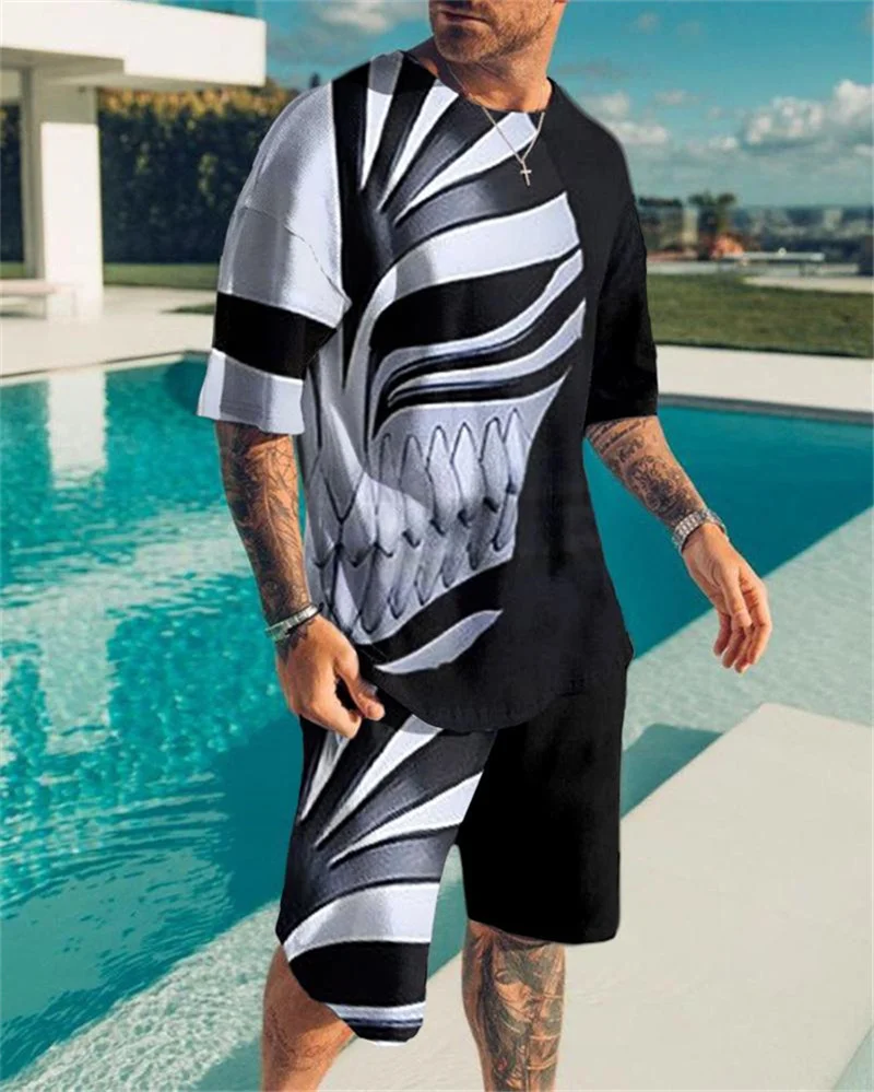 New Men's Oversized Clothes Vintage Tshirt Shorts Set Man Tracksuit Summer Ghost Face 3D Printed Men Clothes Outfits Casual
New Men's Oversized Clothes Vintage Tshirt Shorts Set Man Tracksuit Summer Ghost Face 3D Printed Men Clothes Outfits Casual