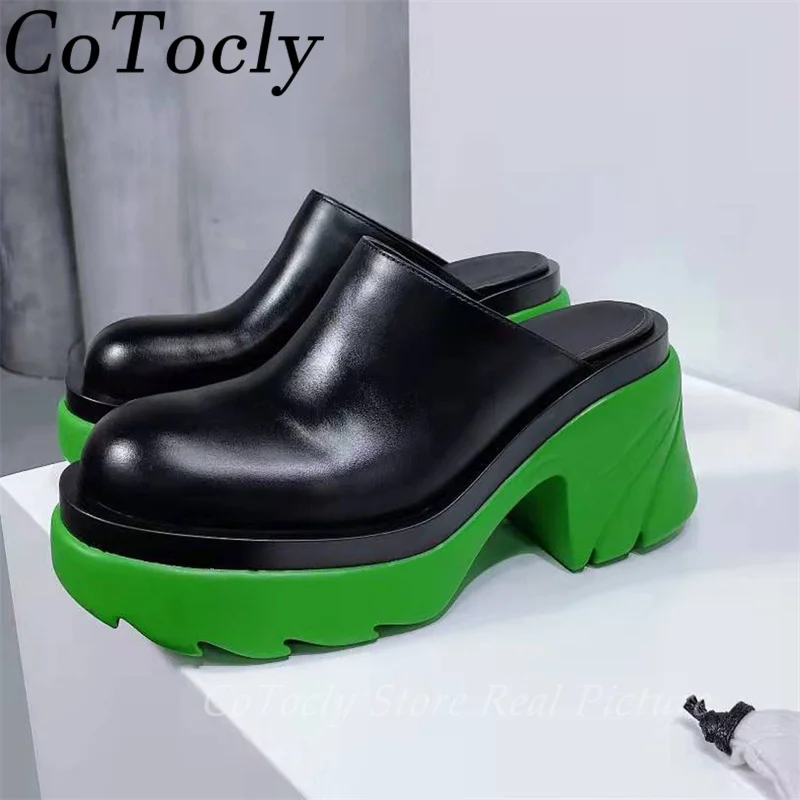 Square Heels Slippers Women Genuine Leather Thick Sole Mules Shoes Women High Heels Platform Shoes Women Designer Slippers Woman
Square Heels Slippers Women Genuine Leather Thick Sole Mules Shoes Women High Heels Platform Shoes Women Designer Slippers Woman