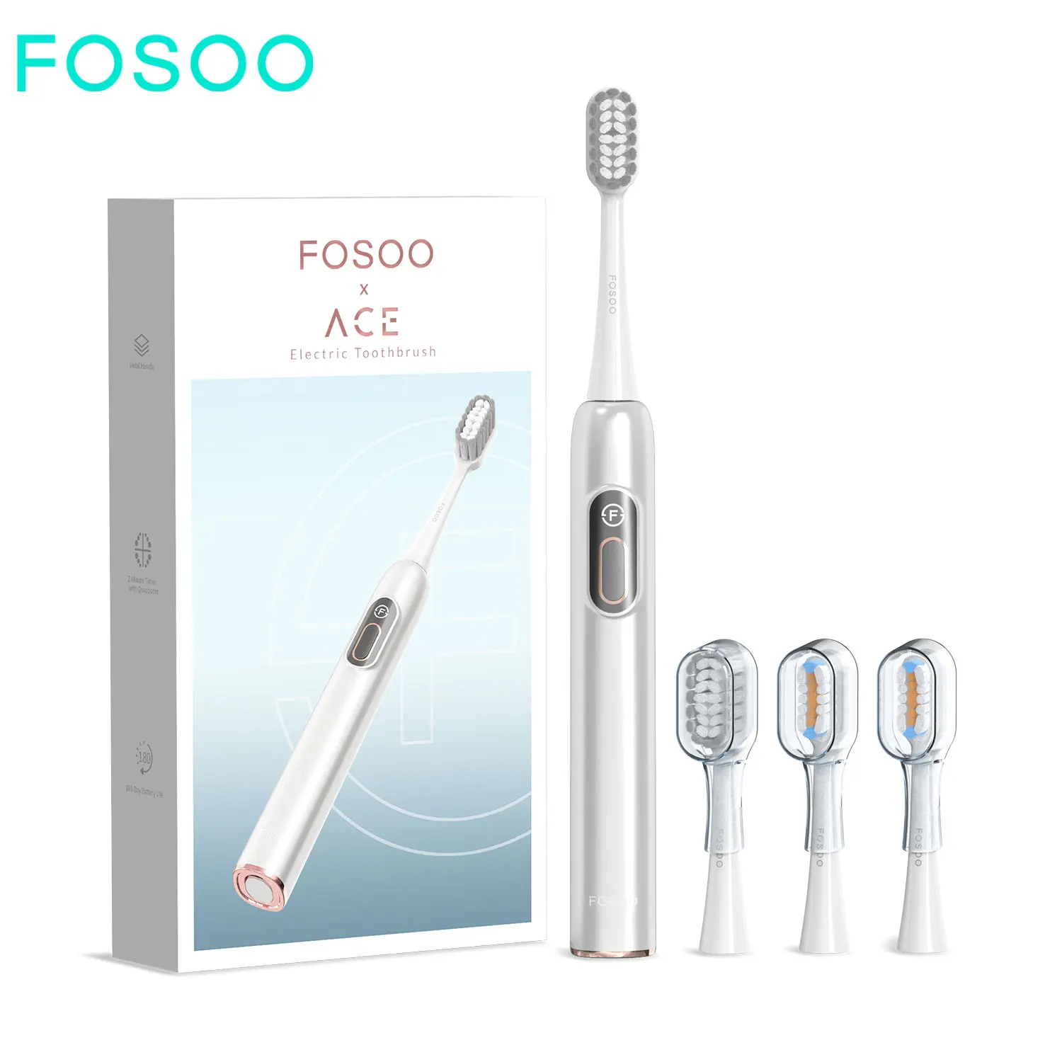 Электрическая зубная щетка FOSOO ACE, аккумуляторная Щетка с большой щеткой, USB Type-C, быстрая зарядка, 180 дней работы от батареи
Электрическая зубная щетка FOSOO ACE, аккумуляторная Щетка с большой щеткой, USB Type-C, быстрая зарядка, 180 дней работы от батареи