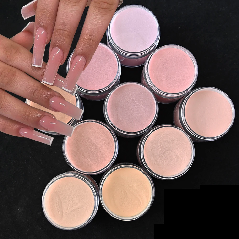 

50g Nude Crystal Nail Powder for Glamorous Nails Safe and Non-Toxic Nail Acrylic Powder Long-Lasting Nail Powder for DIY Nail Ar
