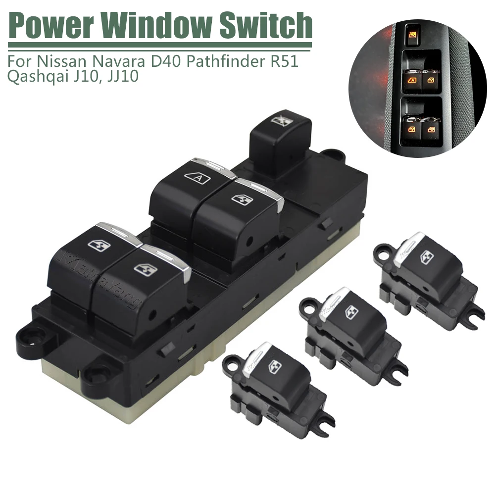 Новый электрический переключатель стеклоподъемника со стороны водителя для Nissan Qashqai J10 2,0 dCi 4WD Navara D40, автомобили QZ
Новый электрический переключатель стеклоподъемника со стороны водителя для Nissan Qashqai J10 2,0 dCi 4WD Navara D40, автомобили QZ