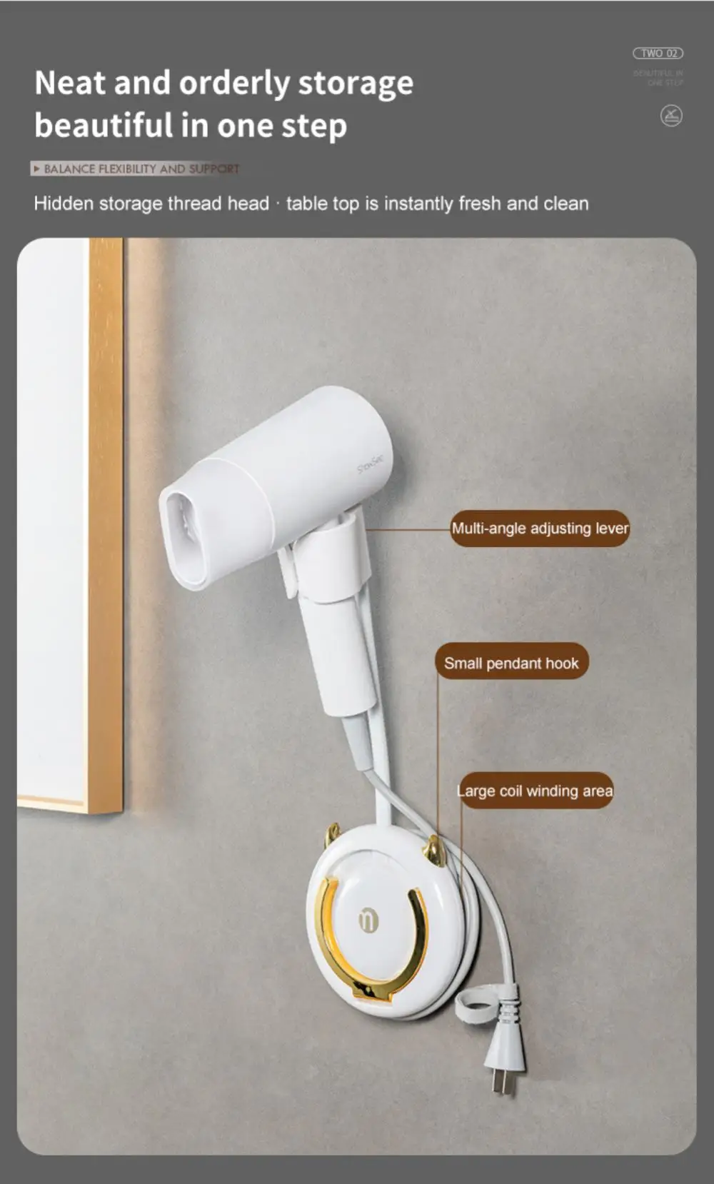 Creative Shelve Wall Mounted Compatible With Most Hair Dryers 360 Degree Rotation Blow Dryer Bracke Hands Free Hair Dryer Holder
Creative Shelve Wall Mounted Compatible With Most Hair Dryers 360 Degree Rotation Blow Dryer Bracke Hands Free Hair Dryer Holder