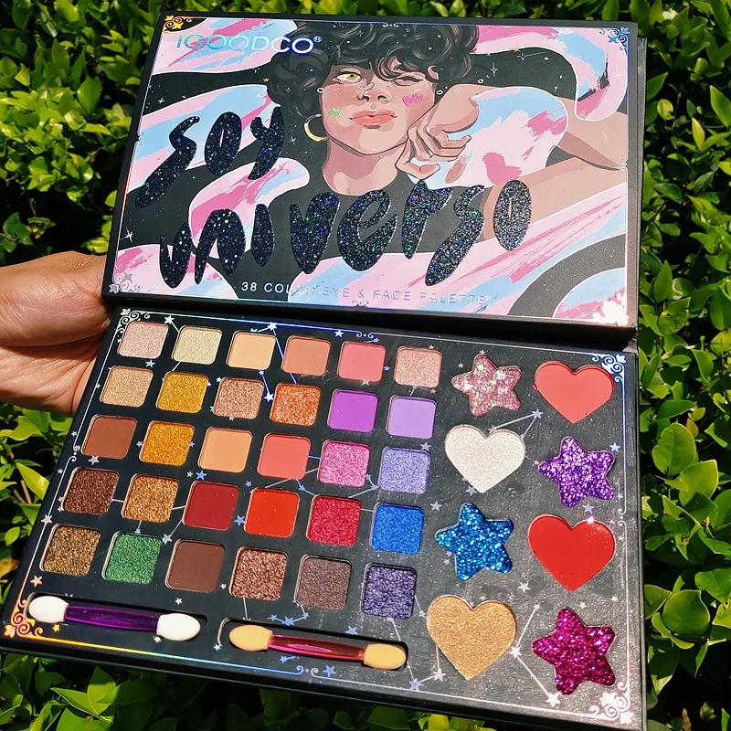 38 Colors Matte Shimmer Glitter Vibrant Blacklight Neon Eyeshadow Palette Dark Makeup Palettes Highly Pigmented Green Blue Eyes
38 Colors Matte Shimmer Glitter Vibrant Blacklight Neon Eyeshadow Palette Dark Makeup Palettes Highly Pigmented Green Blue Eyes