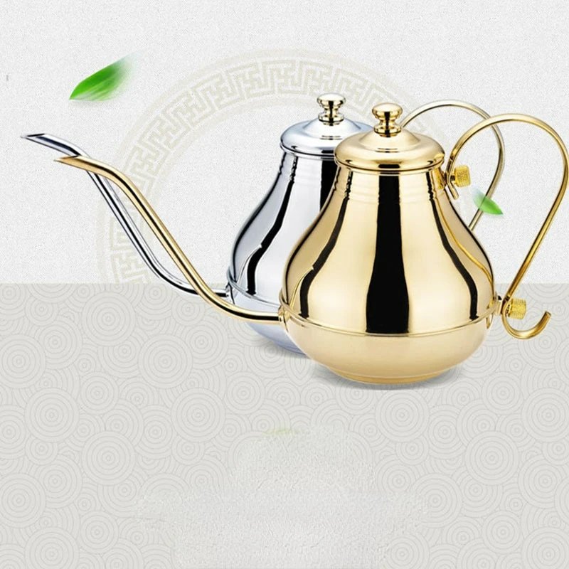 European-style Stainless Steel Coffee Pot Long-mouth Palace Hand-brewed Coffee Pot 1.5L Household Water Bottle Kitchen Tools
European-style Stainless Steel Coffee Pot Long-mouth Palace Hand-brewed Coffee Pot 1.5L Household Water Bottle Kitchen Tools