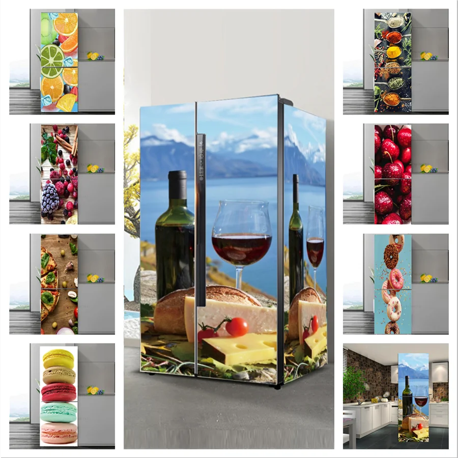 Delicious Food 3D Fridge Full Door Cover Sticker PVC Self Adhesive Refrigerator Wallpaper Wine Cabinet Wardrobe Mural Decoration
Delicious Food 3D Fridge Full Door Cover Sticker PVC Self Adhesive Refrigerator Wallpaper Wine Cabinet Wardrobe Mural Decoration