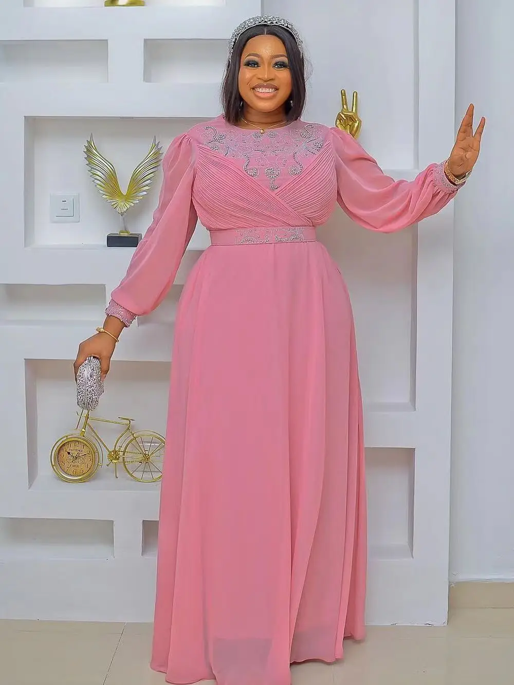 Plus Size African Party Dresses for Women 2022 New Fashion Dashiki Ankara Wedding Gowns Elegant Turkey Muslim Chiffon Maxi Dress
Plus Size African Party Dresses for Women 2022 New Fashion Dashiki Ankara Wedding Gowns Elegant Turkey Muslim Chiffon Maxi Dress