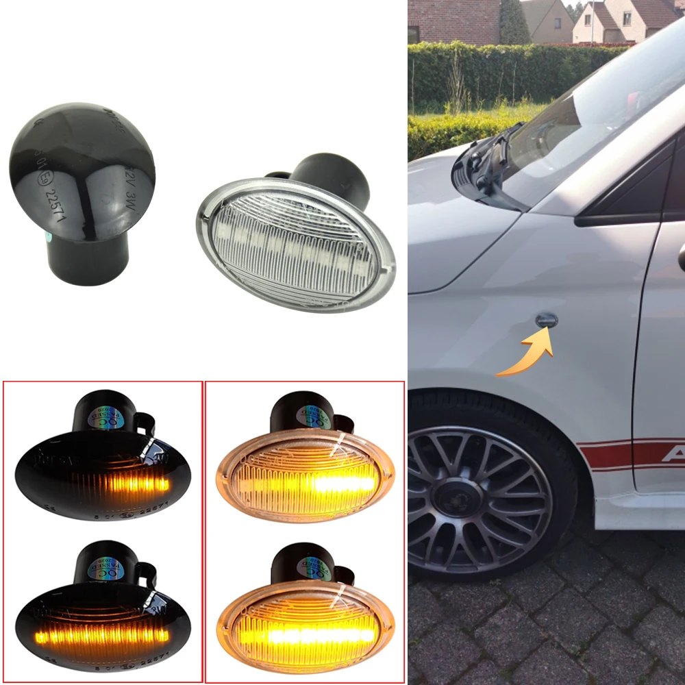 LED Dynamic Turn Signal Light Side Marker Lamp Indicator Lamp For FIAT 4S 63 3P NUOVA 500 ABARTH Ford KA DESDE Lancia Auto Parts
LED Dynamic Turn Signal Light Side Marker Lamp Indicator Lamp For FIAT 4S 63 3P NUOVA 500 ABARTH Ford KA DESDE Lancia Auto Parts