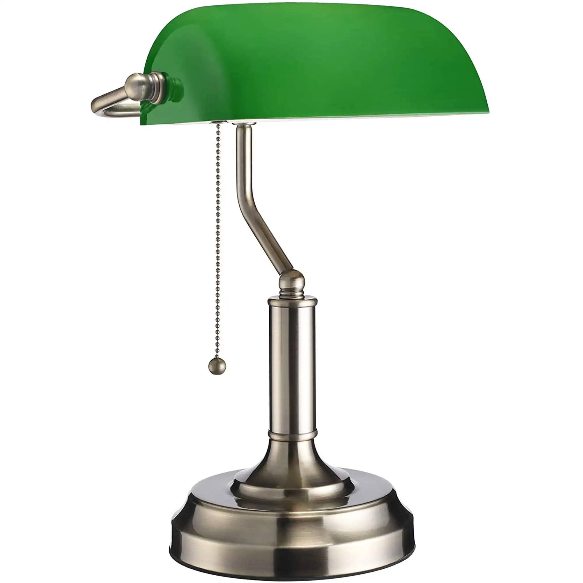 Retro Banker's Lamp for Living Room, Nightstand Table, Bedroom, Green Glass Desk Light, Antique Brass Finish, E26 Base Bulb Comp
Retro Banker's Lamp for Living Room, Nightstand Table, Bedroom, Green Glass Desk Light, Antique Brass Finish, E26 Base Bulb Comp