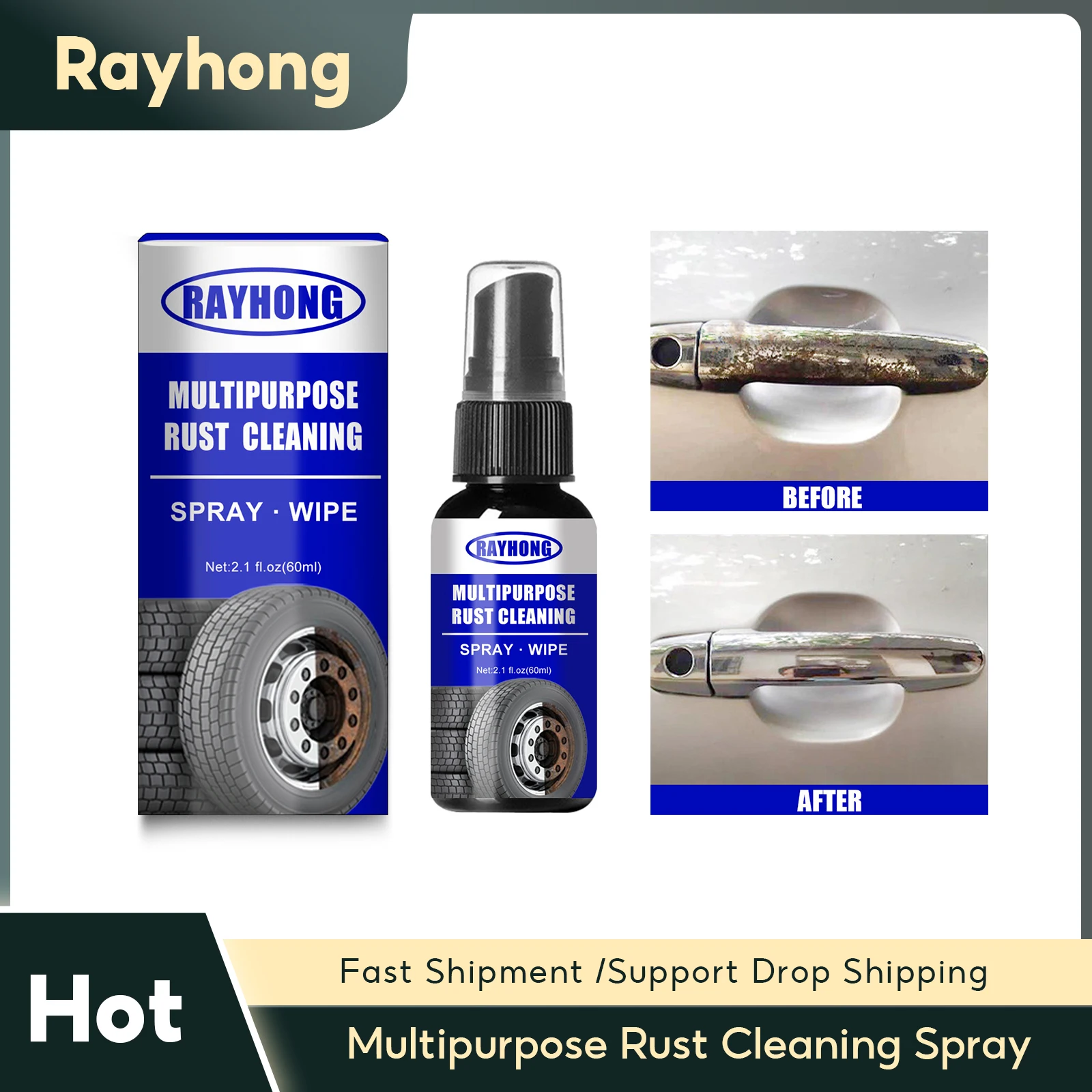 Multipurpose Rust Cleaning Spray Metal Polishing Derusting Anti Corrode Vehicle Parts Lubrication Automobile Rust Remover Spray
Multipurpose Rust Cleaning Spray Metal Polishing Derusting Anti Corrode Vehicle Parts Lubrication Automobile Rust Remover Spray