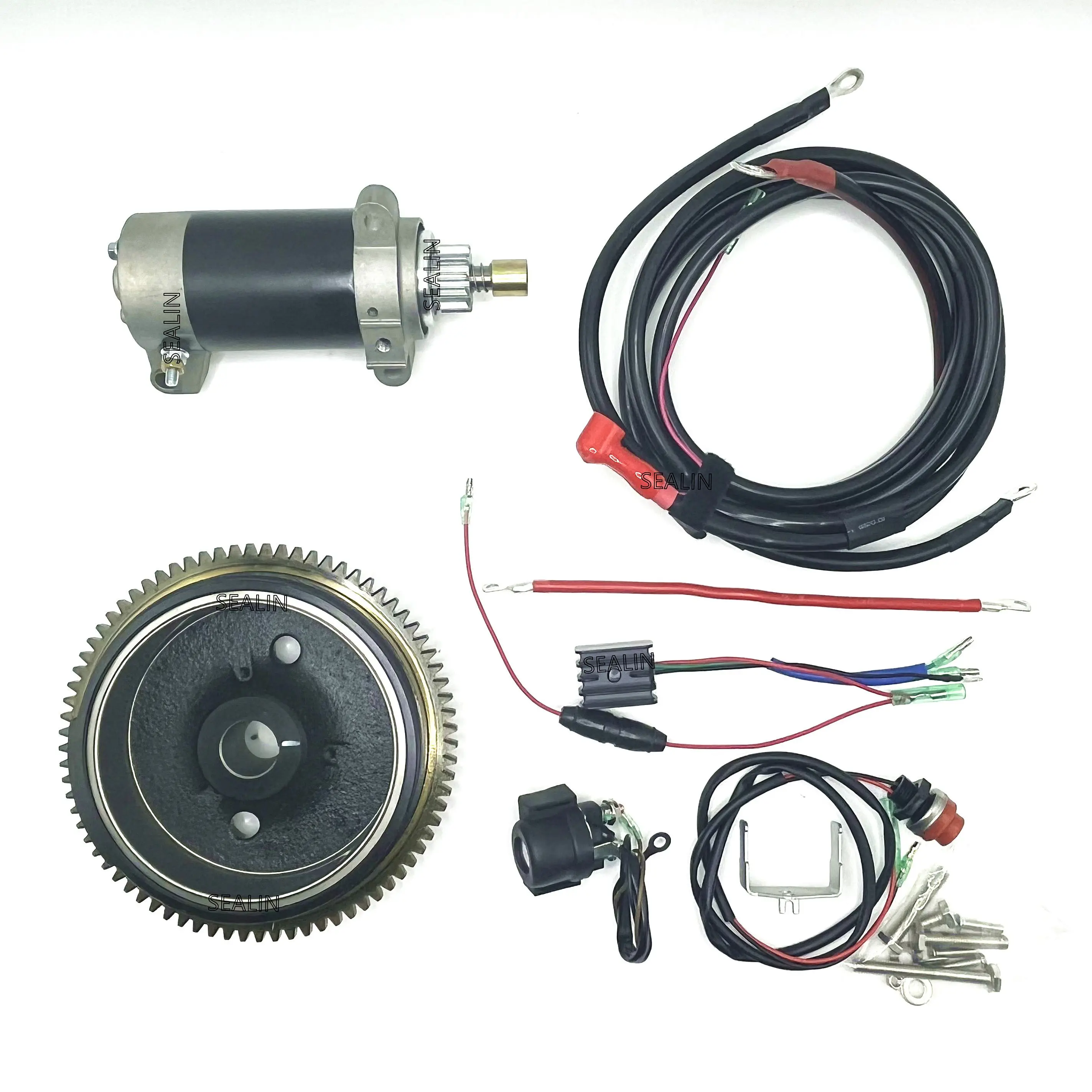 F20SMHA Electric Start Motor Flywheel Kit for YAMAHA PARSUN HIDEA F20 6AH 4 Stroke 20HP Outboard Engine (New Style)
F20SMHA Electric Start Motor Flywheel Kit for YAMAHA PARSUN HIDEA F20 6AH 4 Stroke 20HP Outboard Engine (New Style)