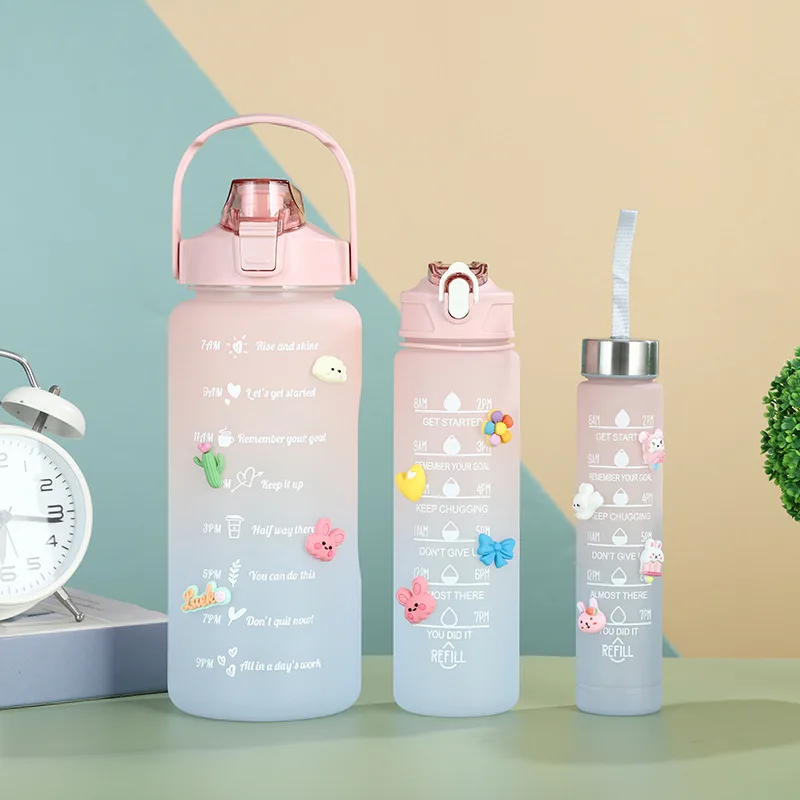 3PCS Water Bottle Large Capacity Free Shipping Water Bottles With Straw Leakproof Sports Drinking Bottle Thermos Sleeve BPA Free
3PCS Water Bottle Large Capacity Free Shipping Water Bottles With Straw Leakproof Sports Drinking Bottle Thermos Sleeve BPA Free