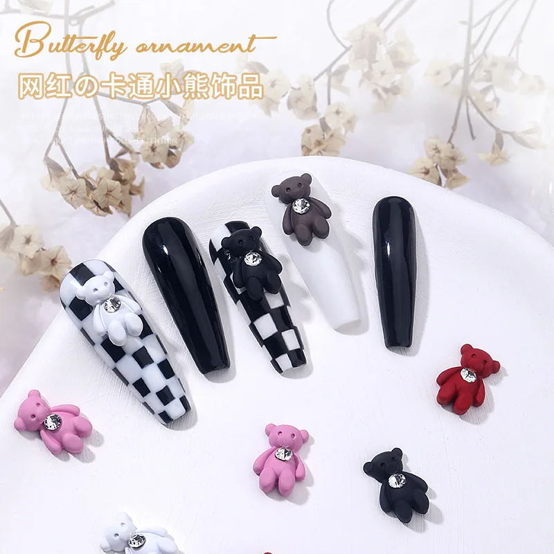 10pcs Japanese Cute Bear With Diamond Nail Art Accessories Cartoon Jewelry Nail Stickers DIY Decorative Accessories 
10pcs Japanese Cute Bear With Diamond Nail Art Accessories Cartoon Jewelry Nail Stickers DIY Decorative Accessories