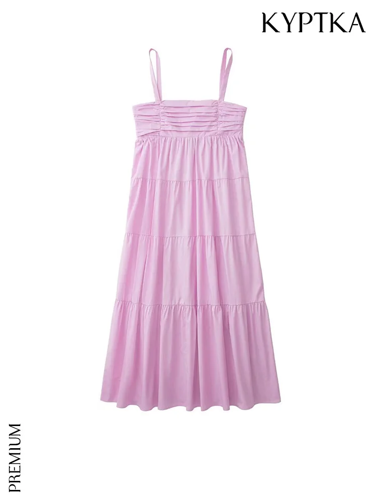 Модное женское платье-миди KYPTKA из поплина со вставками, винтажные женские платья с прямым вырезом и эластичными лямками на спине, Vestidos Mujer
Модное женское платье-миди KYPTKA из поплина со вставками, винтажные женские платья с прямым вырезом и эластичными лямками на спине, Vestidos Mujer