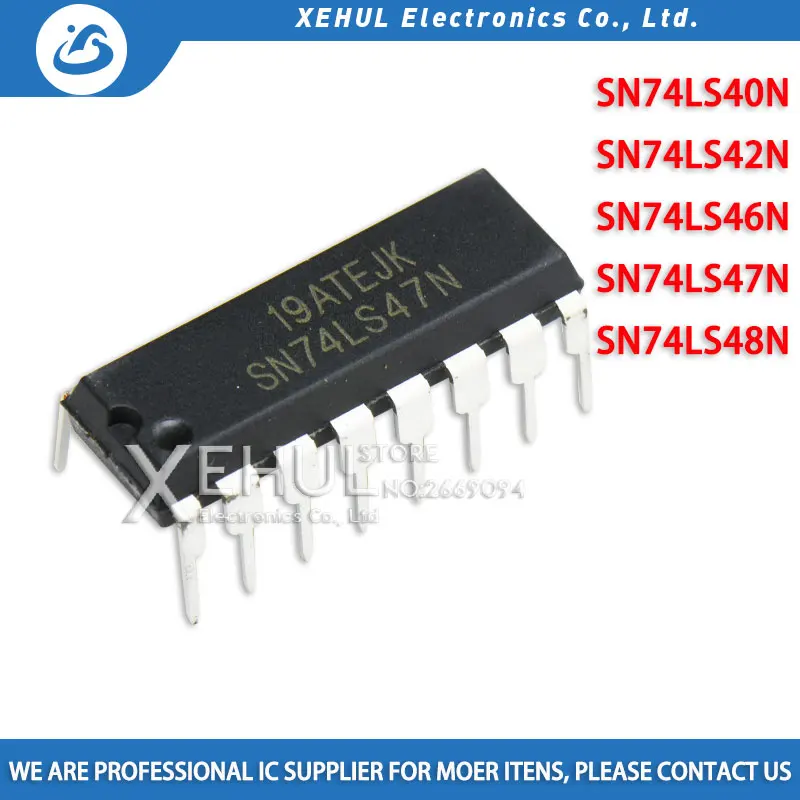 10PCS SN74LS40N 74LS40 SN74LS42N 74LS42 SN74LS46N 74LS46 SN74LS47N 74LS47 SN74LS48N 74LS48 New original
10PCS SN74LS40N 74LS40 SN74LS42N 74LS42 SN74LS46N 74LS46 SN74LS47N 74LS47 SN74LS48N 74LS48 New original