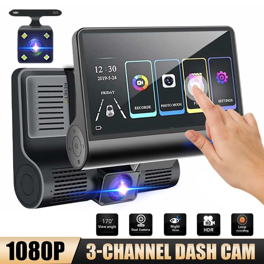 Smart Dash Cam 3 1080P Camera Recorder 4" Touch Screen Night Vision Loop Recording Sensor Parking Monitor For BMW VW Tesla
Smart Dash Cam 3 1080P Camera Recorder 4" Touch Screen Night Vision Loop Recording Sensor Parking Monitor For BMW VW Tesla
