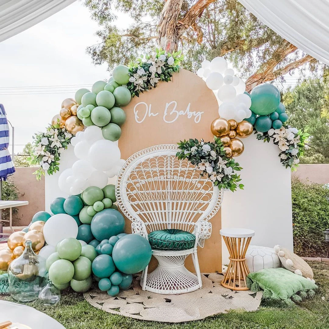 SURSURPIRSE Avocado Green Balloon Garland Arch Kit Gold White Latex Balloons for Birthday Party Wedding Engagement Decoration
SURSURPIRSE Avocado Green Balloon Garland Arch Kit Gold White Latex Balloons for Birthday Party Wedding Engagement Decoration