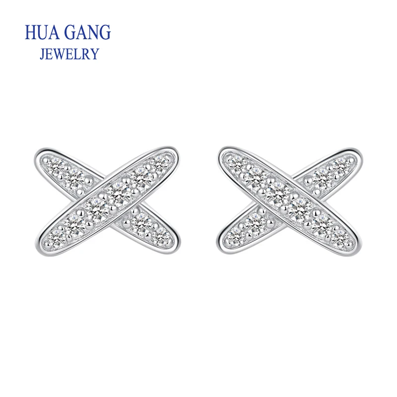 Moissanite X Stud Earrings Lab Created Moissanite Diamond Stud Earrings with 2 pieces Gift for Women Girl
Moissanite X Stud Earrings Lab Created Moissanite Diamond Stud Earrings with 2 pieces Gift for Women Girl
