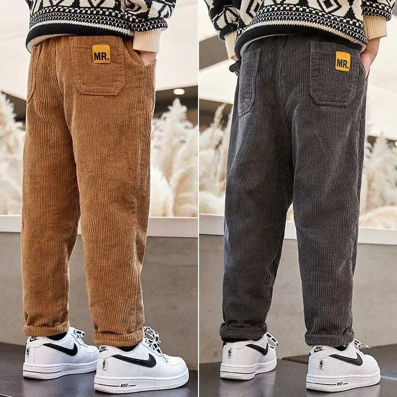 Boys Corduroy Warm Trousers Wear Plush Autumn Winter Loose Casual Pants Children's Warm Winter Cotton Trousers
Boys Corduroy Warm Trousers Wear Plush Autumn Winter Loose Casual Pants Children's Warm Winter Cotton Trousers