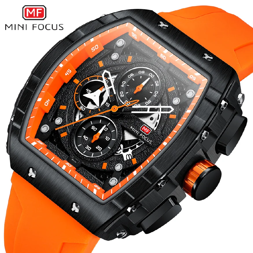 MINI FOCUS Quartz Watches for Men's Chronograph Analog Wristwatch Student Tonneau Dial Military Silicone Strap Youth Sport Clock
MINI FOCUS Quartz Watches for Men's Chronograph Analog Wristwatch Student Tonneau Dial Military Silicone Strap Youth Sport Clock