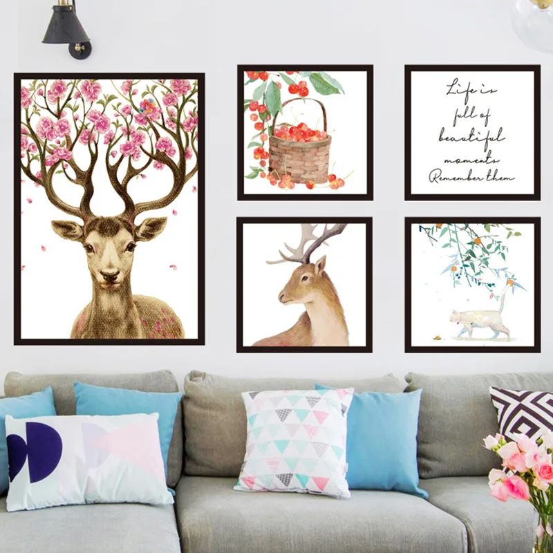 Deer Photo Frame Wall Stickers for Living Room Bedroom Wallpapers Simple Bedside Wall Decoration Self-adhesive Large Wall Decals
Deer Photo Frame Wall Stickers for Living Room Bedroom Wallpapers Simple Bedside Wall Decoration Self-adhesive Large Wall Decals