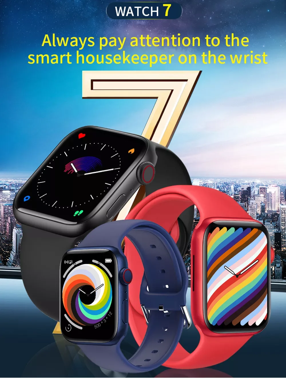 Smart Watch Series 7 With Two Buttons Men Women DIY Watch Face Bluetooth Call Waterproof Sport Smartwatch T900 Pro Max
Smart Watch Series 7 With Two Buttons Men Women DIY Watch Face Bluetooth Call Waterproof Sport Smartwatch T900 Pro Max