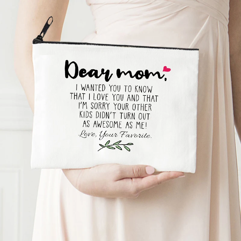 Mother Day Gift Makeup Bag Women Cosmetic Pouch Canvas Reusable Lipstick Bag Mama Love Travel Toiletry Bags Storage Purse
Mother Day Gift Makeup Bag Women Cosmetic Pouch Canvas Reusable Lipstick Bag Mama Love Travel Toiletry Bags Storage Purse