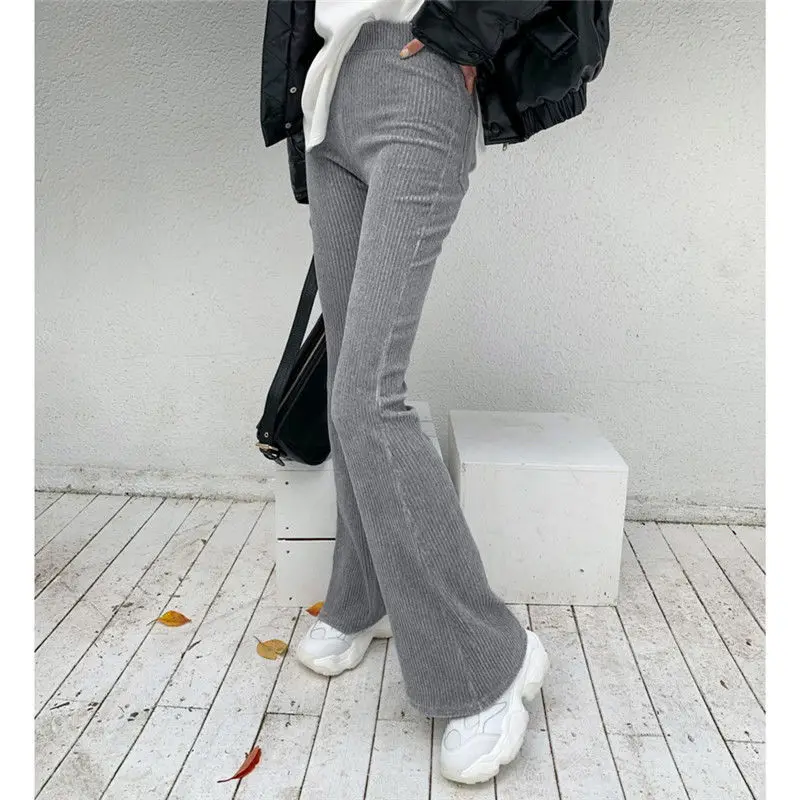 Korean Fashion Corduroy Pants For Women High Rise Boot Cut Black Trousers Slim All-Match Streetwear Spring Autumn Pants Mujer
Korean Fashion Corduroy Pants For Women High Rise Boot Cut Black Trousers Slim All-Match Streetwear Spring Autumn Pants Mujer