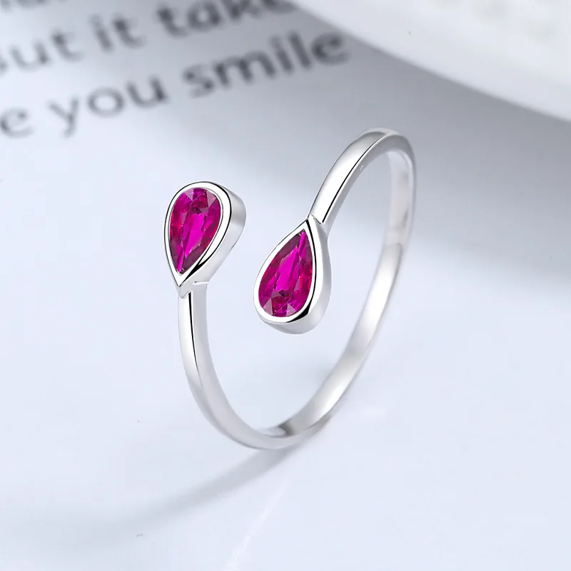 S925 Sterling Silver Women's Open Ring Love Water Drop Gemstone Zircon Ring Ring Wedding Engagement Party Gift
S925 Sterling Silver Women's Open Ring Love Water Drop Gemstone Zircon Ring Ring Wedding Engagement Party Gift