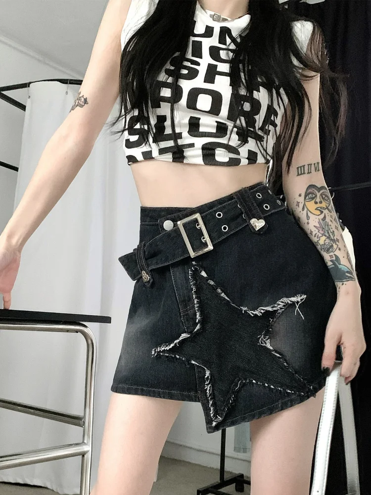 Hikigawa 2023 Summer Star Patchwork Vintage Y2k Women Skirts All Match Denim Skirt Sexy Chic Fashion High Waist Mujer Faldas
Hikigawa 2023 Summer Star Patchwork Vintage Y2k Women Skirts All Match Denim Skirt Sexy Chic Fashion High Waist Mujer Faldas