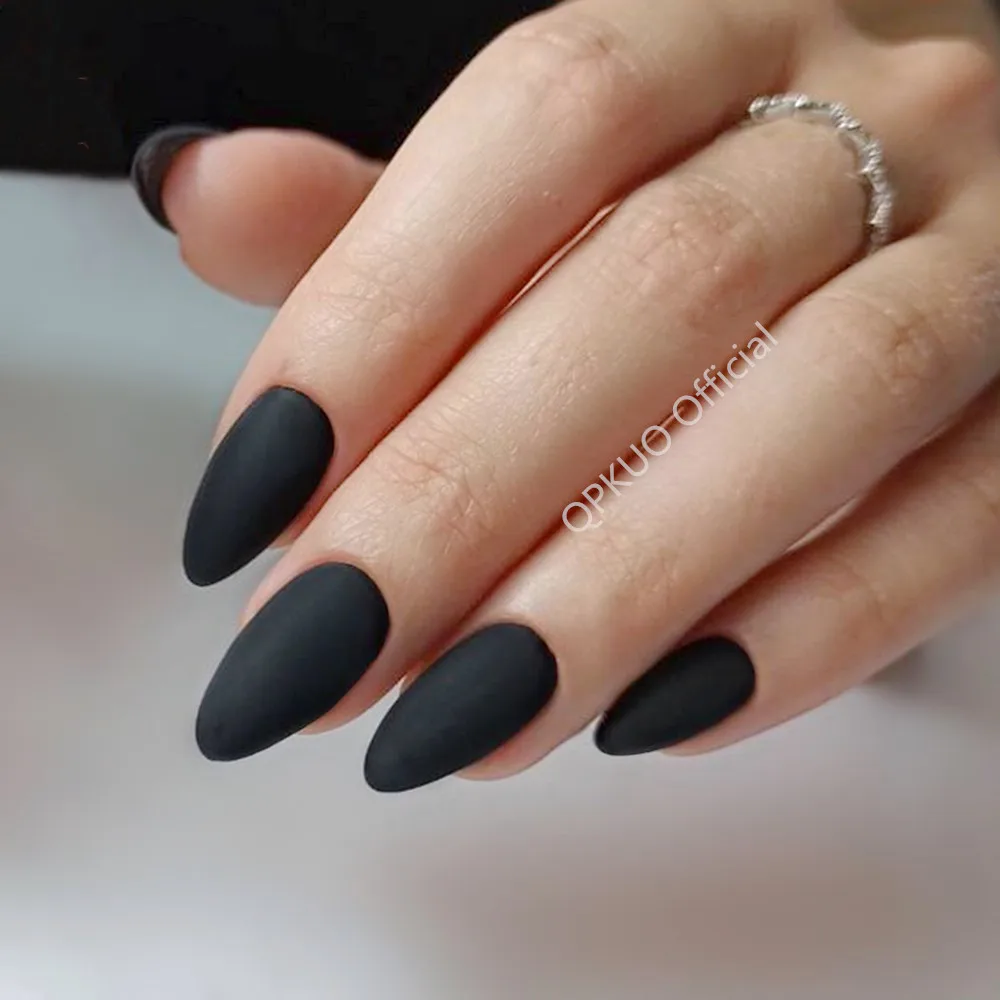 24Pcs Matte Black Press On Fake Nails With Jelly Glue Artificial Short Stiletto False Nails DIY Finger Manicure Tool
24Pcs Matte Black Press On Fake Nails With Jelly Glue Artificial Short Stiletto False Nails DIY Finger Manicure Tool