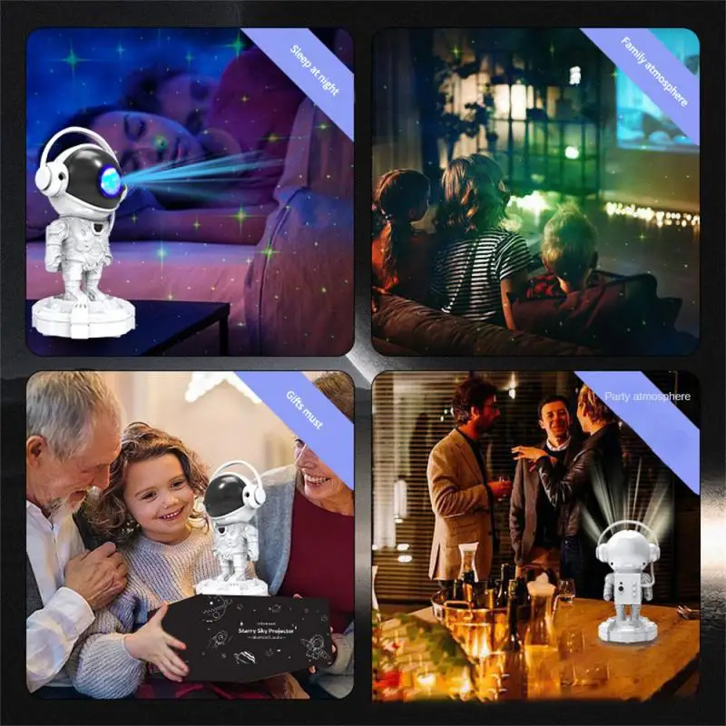 

Astronaut Starlight Projector Lamp Music Colorful Starry Sky Atmosphere Light Bedroom Party Decoration Ambience Lamp
