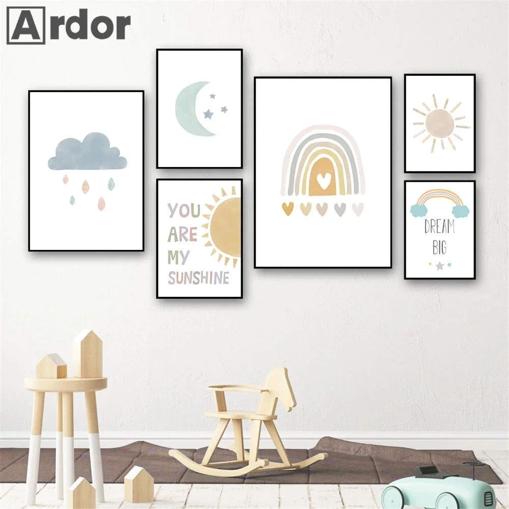 Abstract Rainbow Heart Poster Sun Moon Star Cloud Art Print Dream Big Quotes Canvas Painting Nordic Picture Baby Kids Room Decor
Abstract Rainbow Heart Poster Sun Moon Star Cloud Art Print Dream Big Quotes Canvas Painting Nordic Picture Baby Kids Room Decor