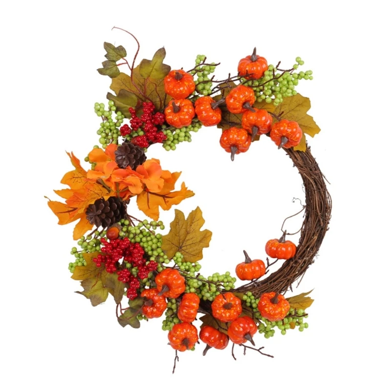 Halloween Wreath for Front Door Pumpkin Maples Leaf Fall Wreath for Harvest Thanksgiving Decoration Indoor Outdoor Decor
Halloween Wreath for Front Door Pumpkin Maples Leaf Fall Wreath for Harvest Thanksgiving Decoration Indoor Outdoor Decor
