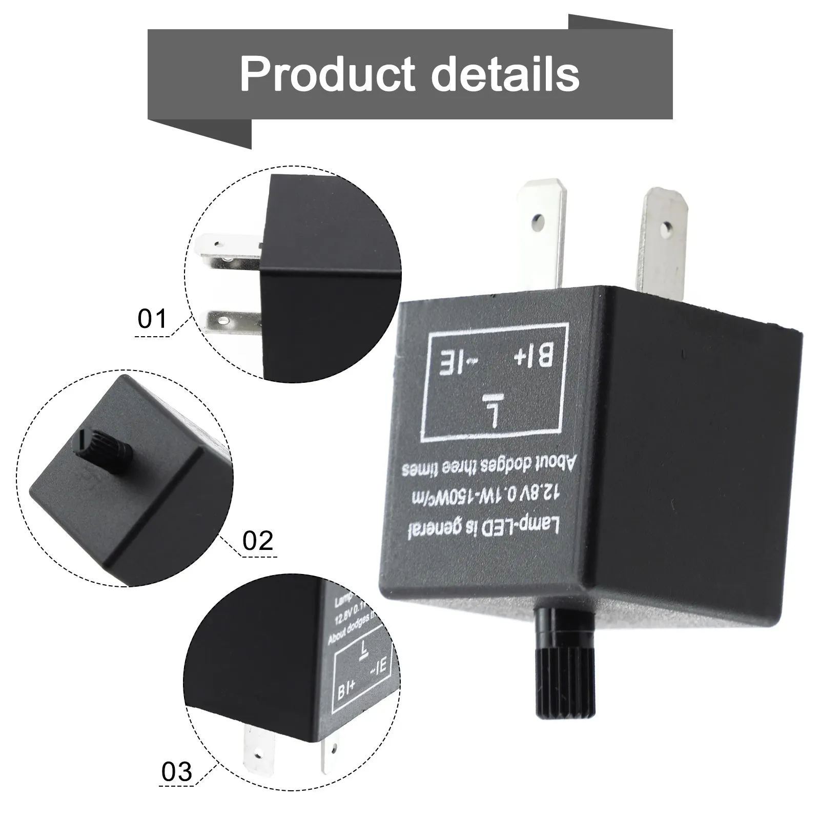 Hyper Flash LED Flasher Relay Auto Accessories Turn Signal Indicator 12V ABS For Automobile Motorcycle High Quality Material
Hyper Flash LED Flasher Relay Auto Accessories Turn Signal Indicator 12V ABS For Automobile Motorcycle High Quality Material