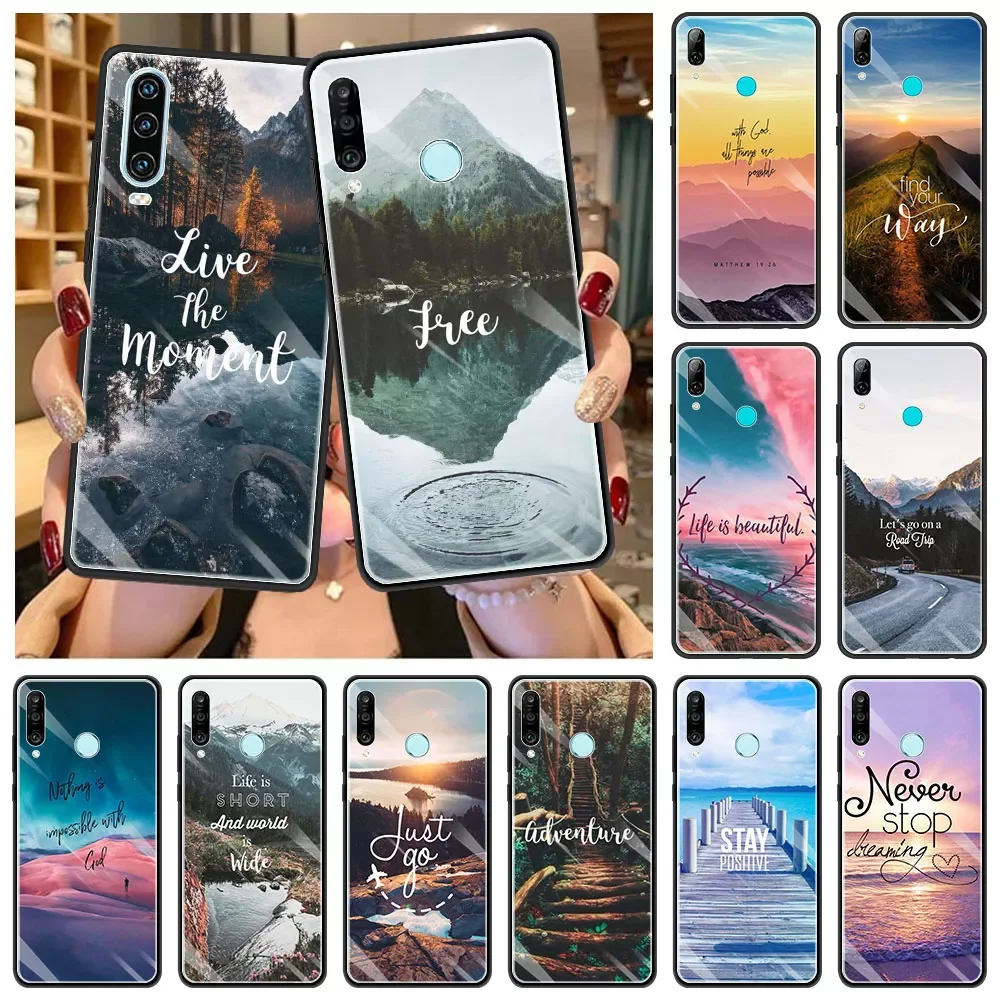 Luxury Glass Case for Huawei P10 P20 P30 Pro P40 Lite 5G P Smart Z 2021 Y6 Y7 Y9 2019 Y6P Y8P Coque Travel Mountain Sea Beach
Luxury Glass Case for Huawei P10 P20 P30 Pro P40 Lite 5G P Smart Z 2021 Y6 Y7 Y9 2019 Y6P Y8P Coque Travel Mountain Sea Beach