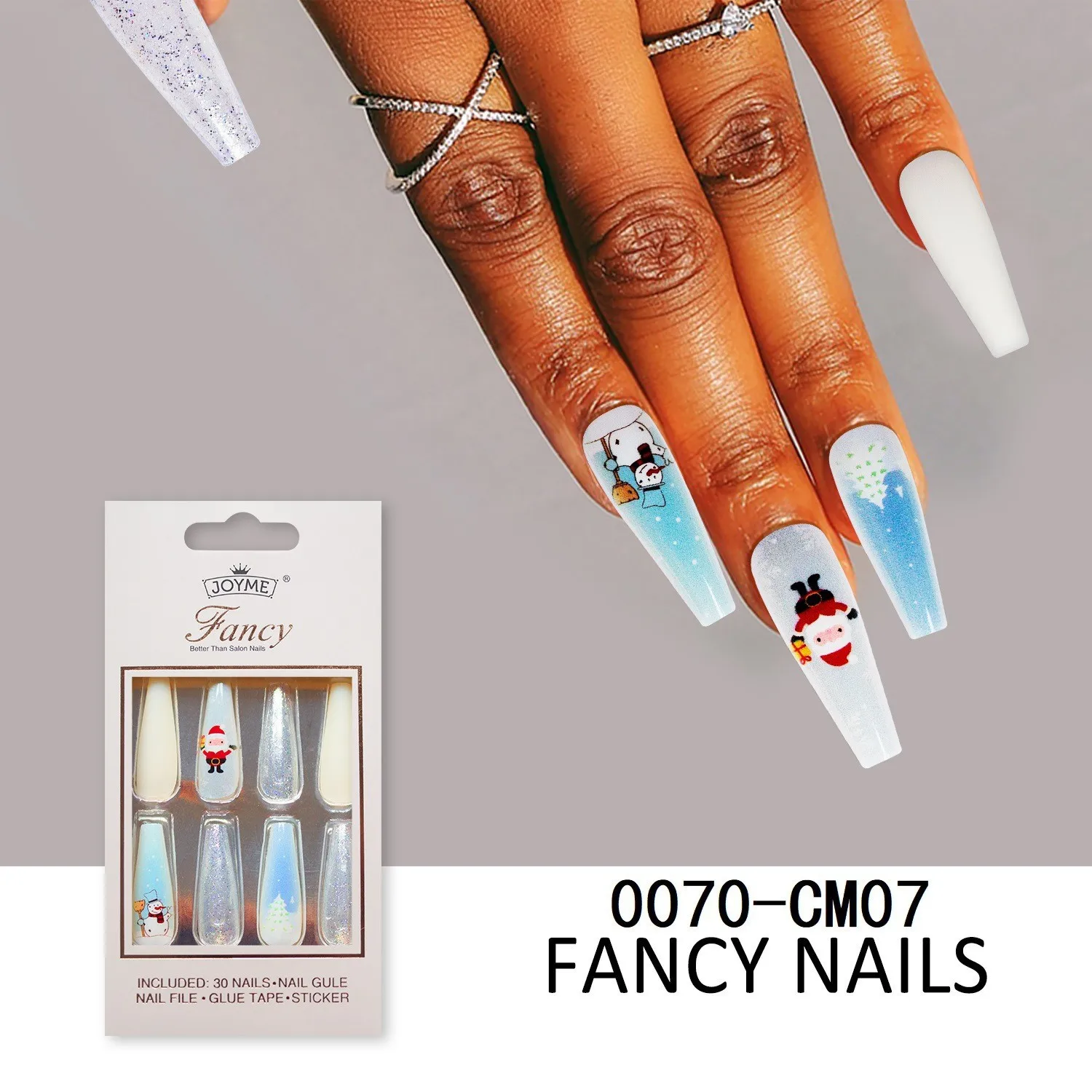 30Pcs/Set christmas pattern Artificial Square Heads Press-On Nails Tip Super Long Ballet Nail Wearing Reusable Fake Nails
30Pcs/Set christmas pattern Artificial Square Heads Press-On Nails Tip Super Long Ballet Nail Wearing Reusable Fake Nails