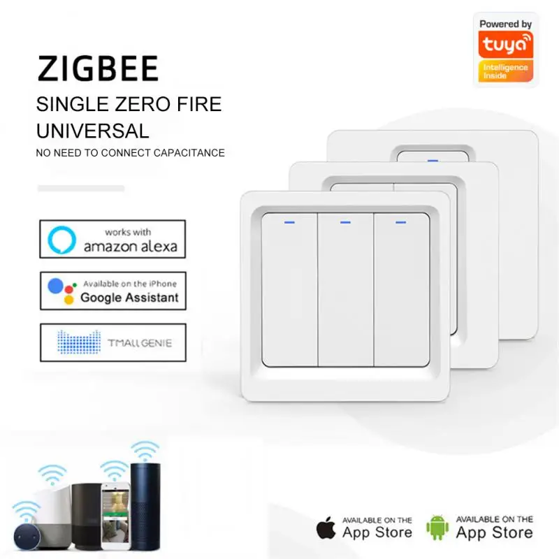 Smart Switch 3gang 100-240VAC Wall Scene Switch Button Single Fire Zero Fire Universal Tuya Zigbee 1/2/3 Gang Smart Scene Switch
Smart Switch 3gang 100-240VAC Wall Scene Switch Button Single Fire Zero Fire Universal Tuya Zigbee 1/2/3 Gang Smart Scene Switch